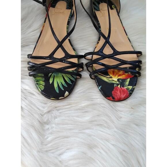 Christian Louboutin OLYDIA FLAT PATENT/CALF HAWAII  black size 40 - Picture 2 of 9